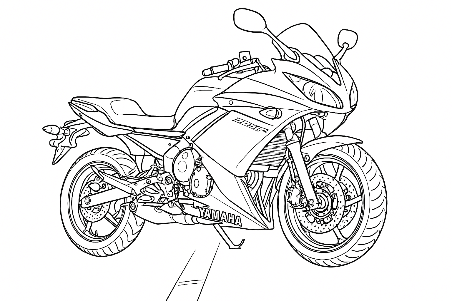 Yamaha Motorrad Ausmalbild