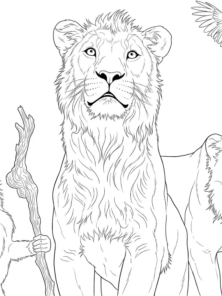 Mufasa und Taka Ausmalbild