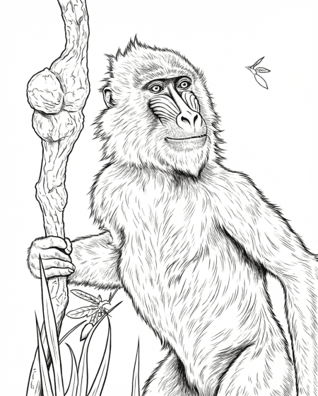 Rafiki und Mufasa Film Ausmalbild