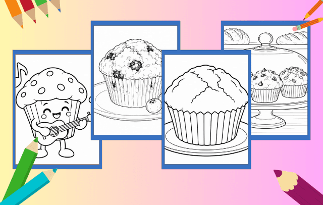 Muffin Ausmalbilder