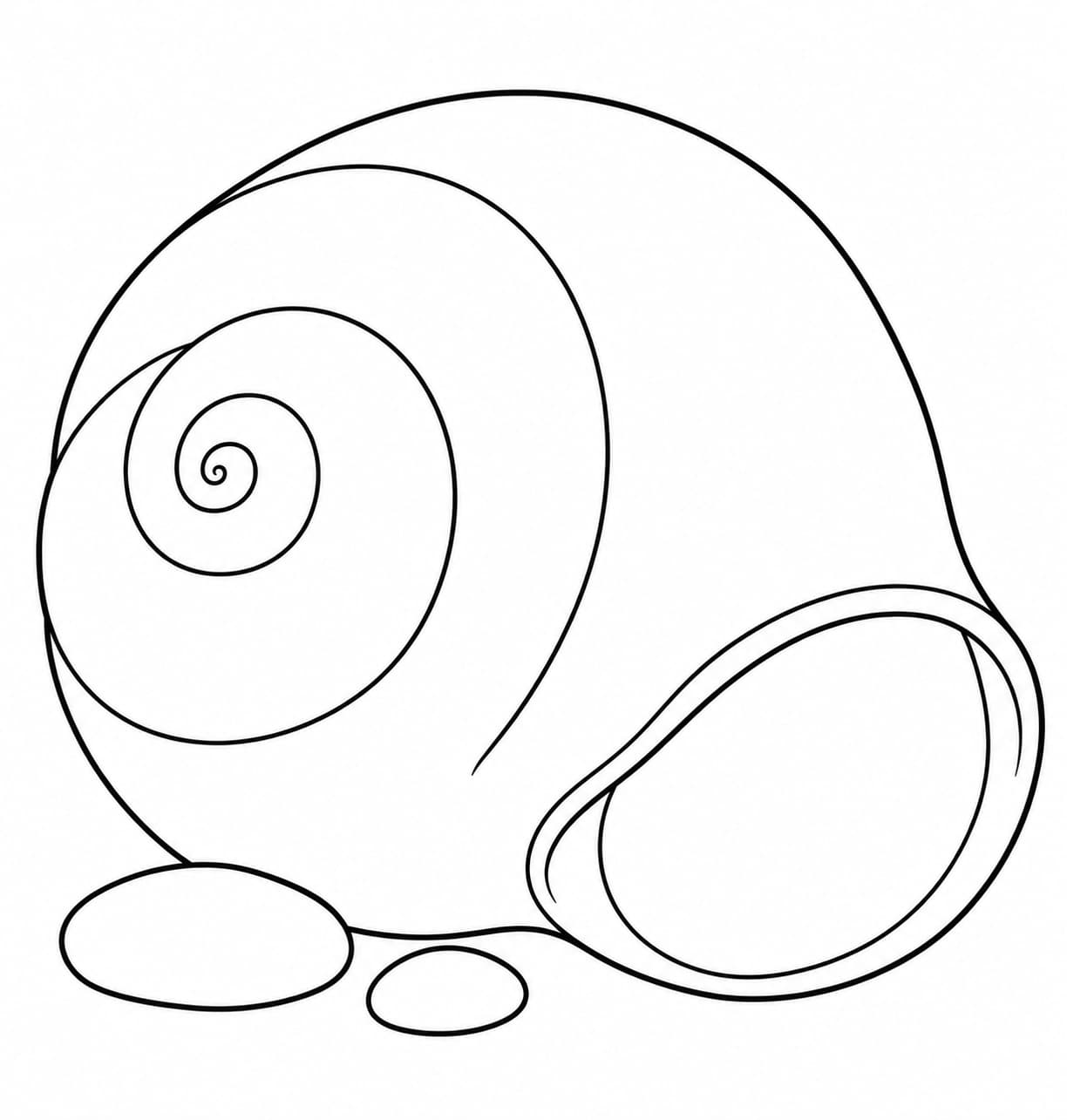 Spiralförmiges Schneckenhaus Ausmalbild zum Ausdrucken