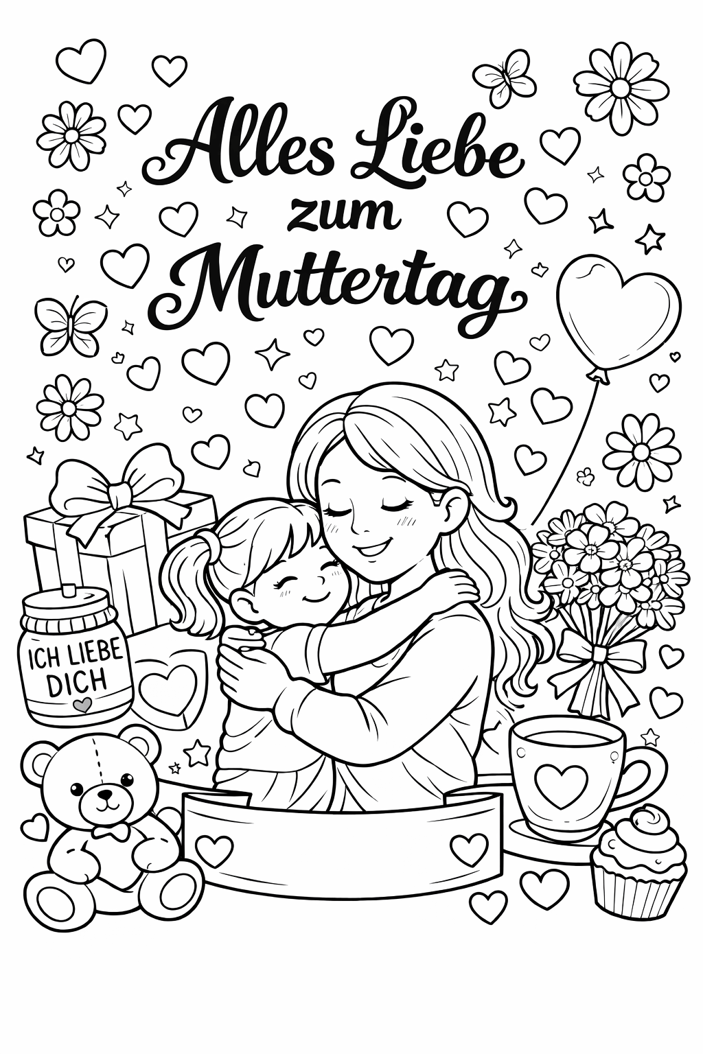 Muttertag Ausmalbild