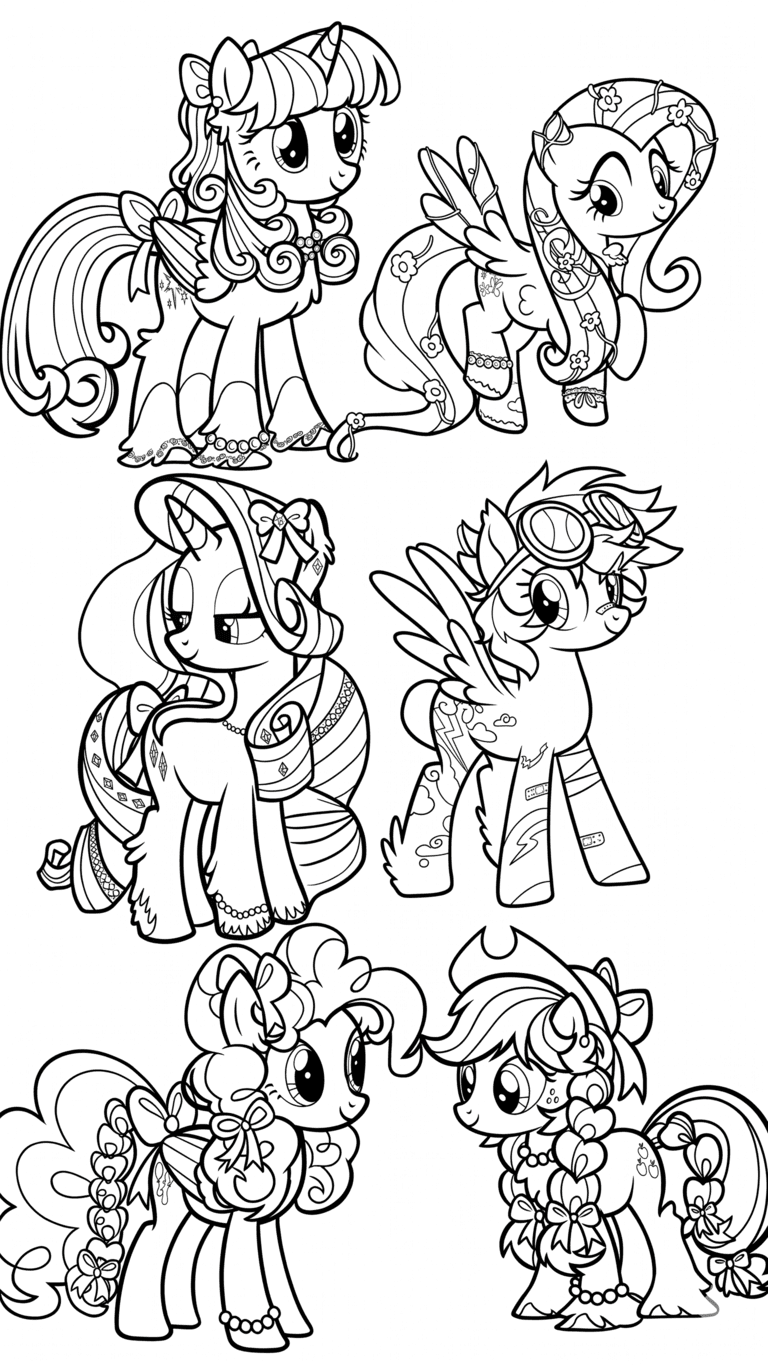 My Little Pony Alle Charaktere Ausmalbild