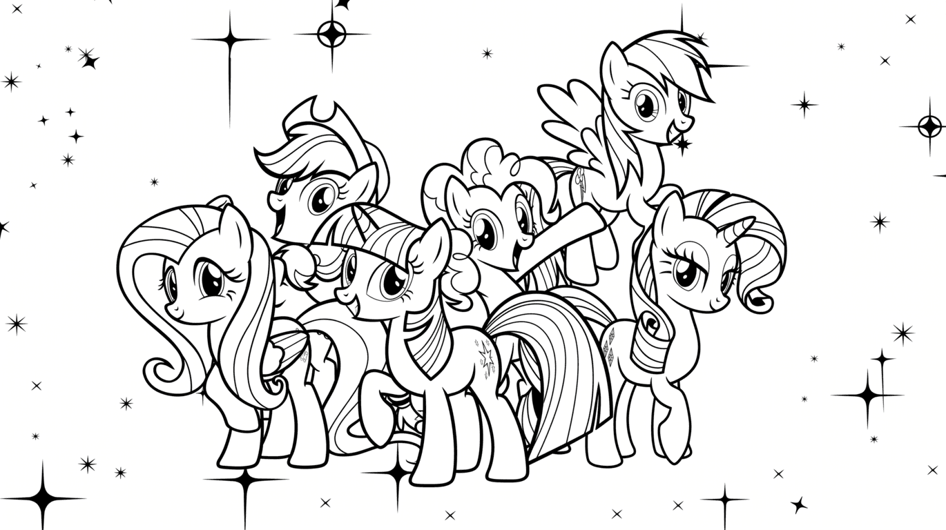 My Little Pony Sterne Ausmalbild