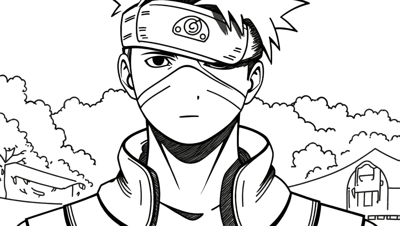 Kakashi Sensei Ausmalbild