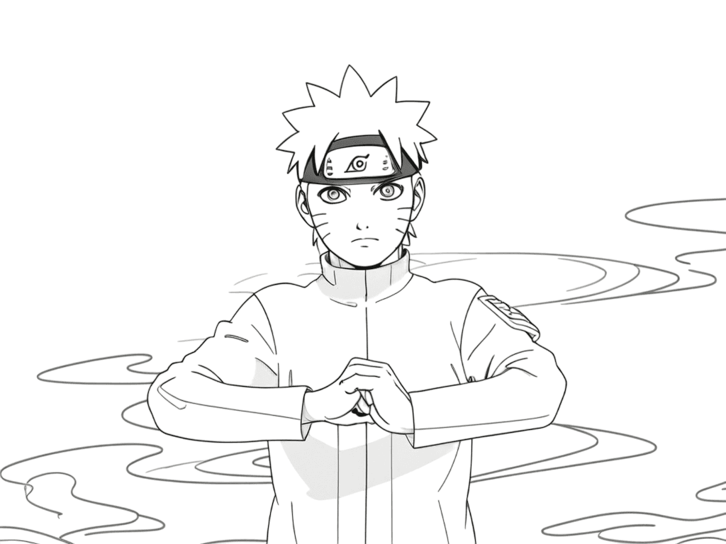 Lachender Naruto Uzumaki Ausmalbild
