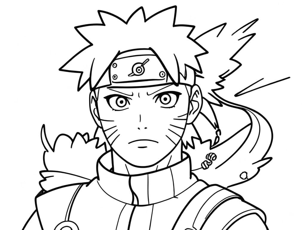 Naruto Uzumaki Porträt Ausmalbild