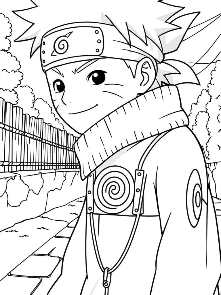 Naruto Uzumaki Schattenklon Ausmalbild