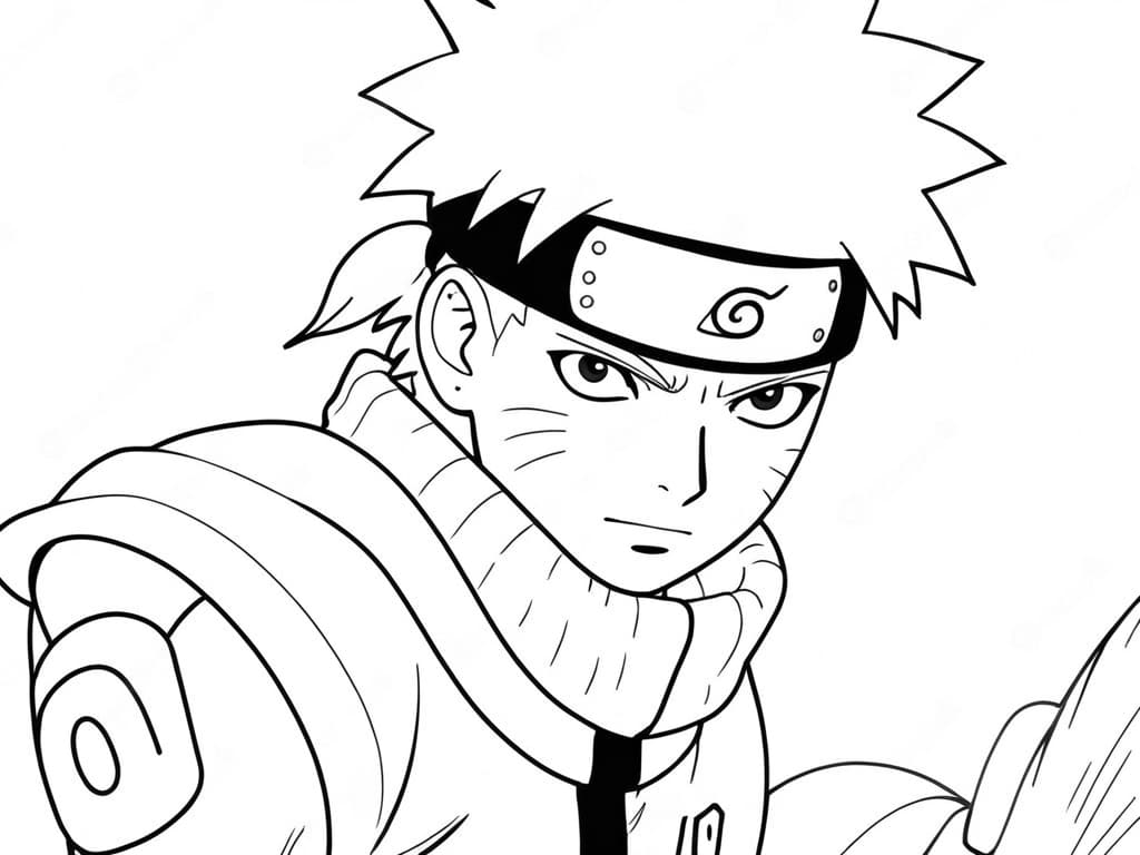 Naruto Uzumaki Schnelllauf Ausmalbild