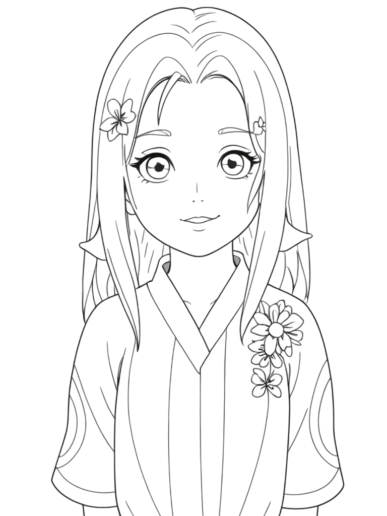 Sakura Haruno Porträt Ausmalbild