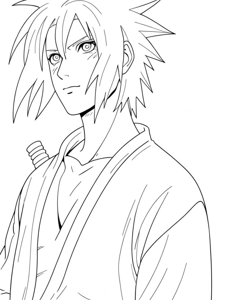 Sasuke Uchiha Chidori Ausmalbild