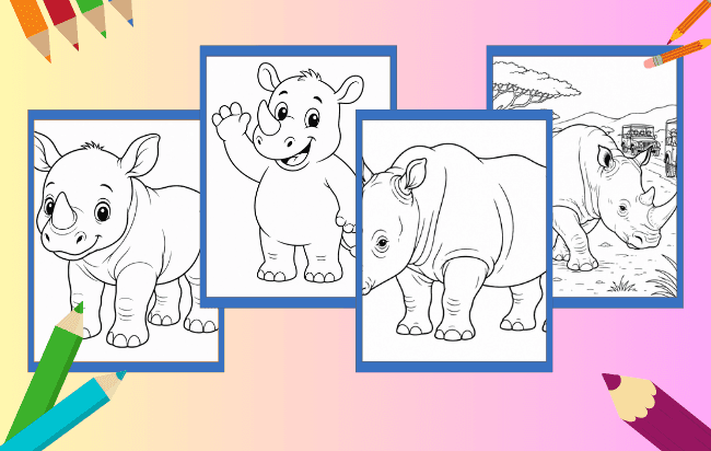 Nashorn Ausmalbilder