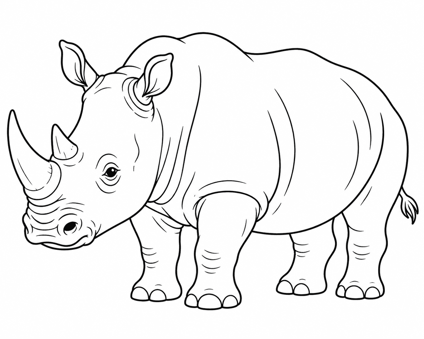 Nashorn Ausmalbild