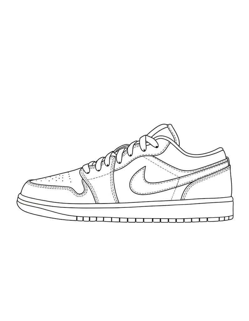 Nike Air Jordan 1 Ausmalbild