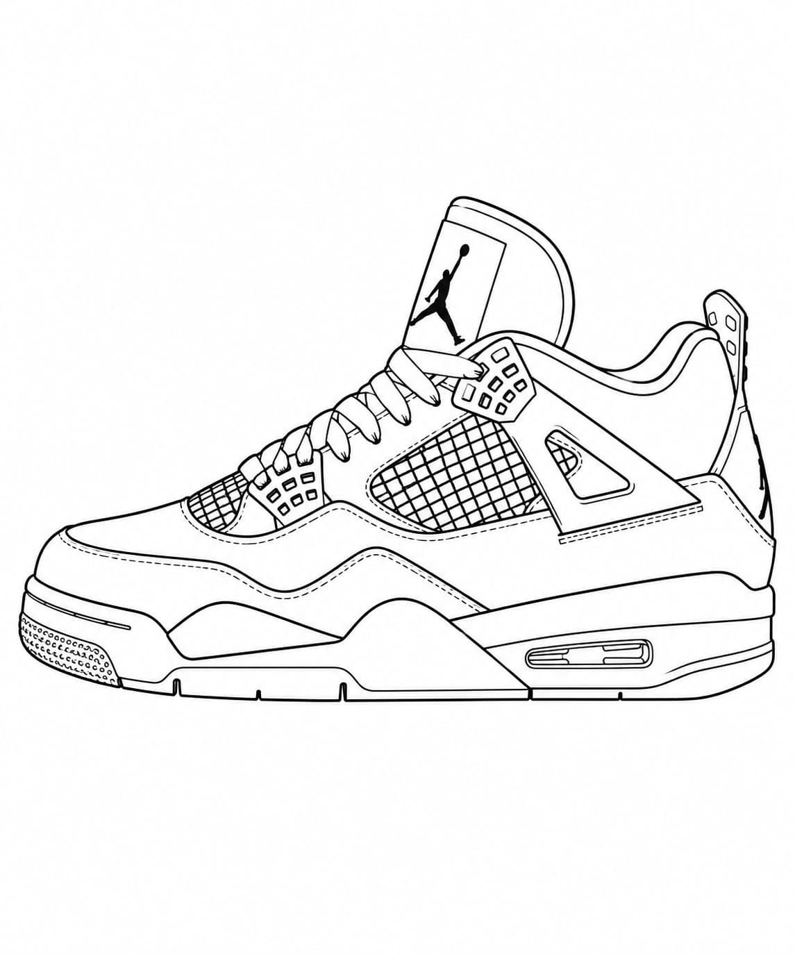 Nike Air Jordan 4 Ausmalbild