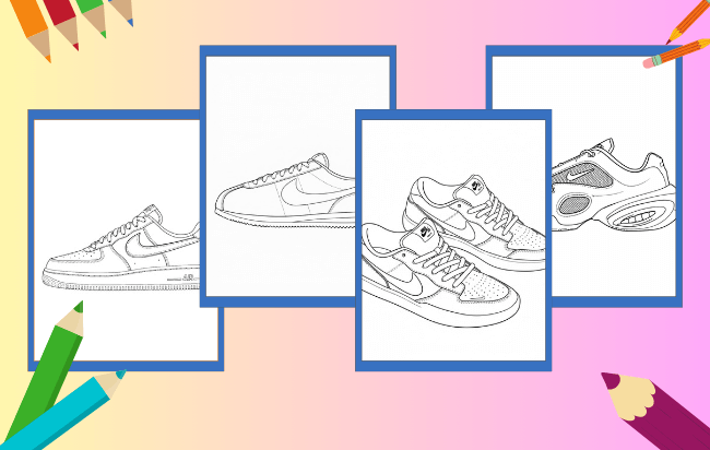 Nike Schuhe Ausmalbilder