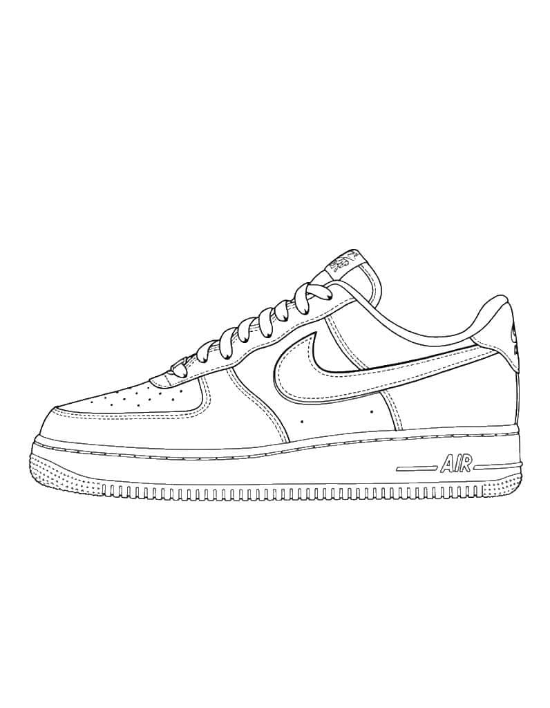 Nike Air Sneaker Ausmalbild
