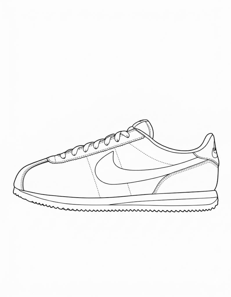 Nike Cortez klassisch Ausmalbild