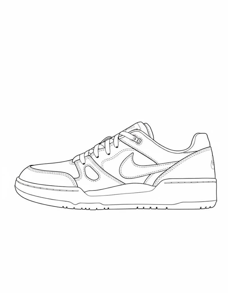Nike Full Force Sneaker Ausmalbild