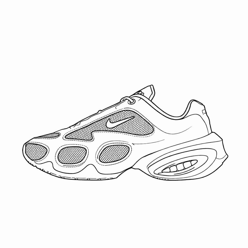 Nike Sneakers klassisch Ausmalbild
