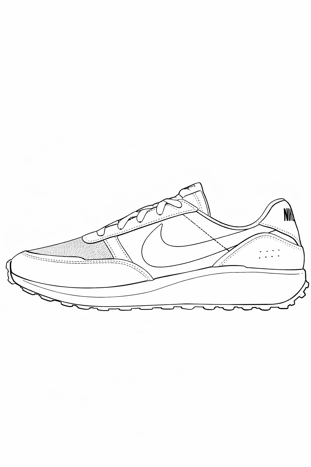 Nike Waffle Sneaker Ausmalbild