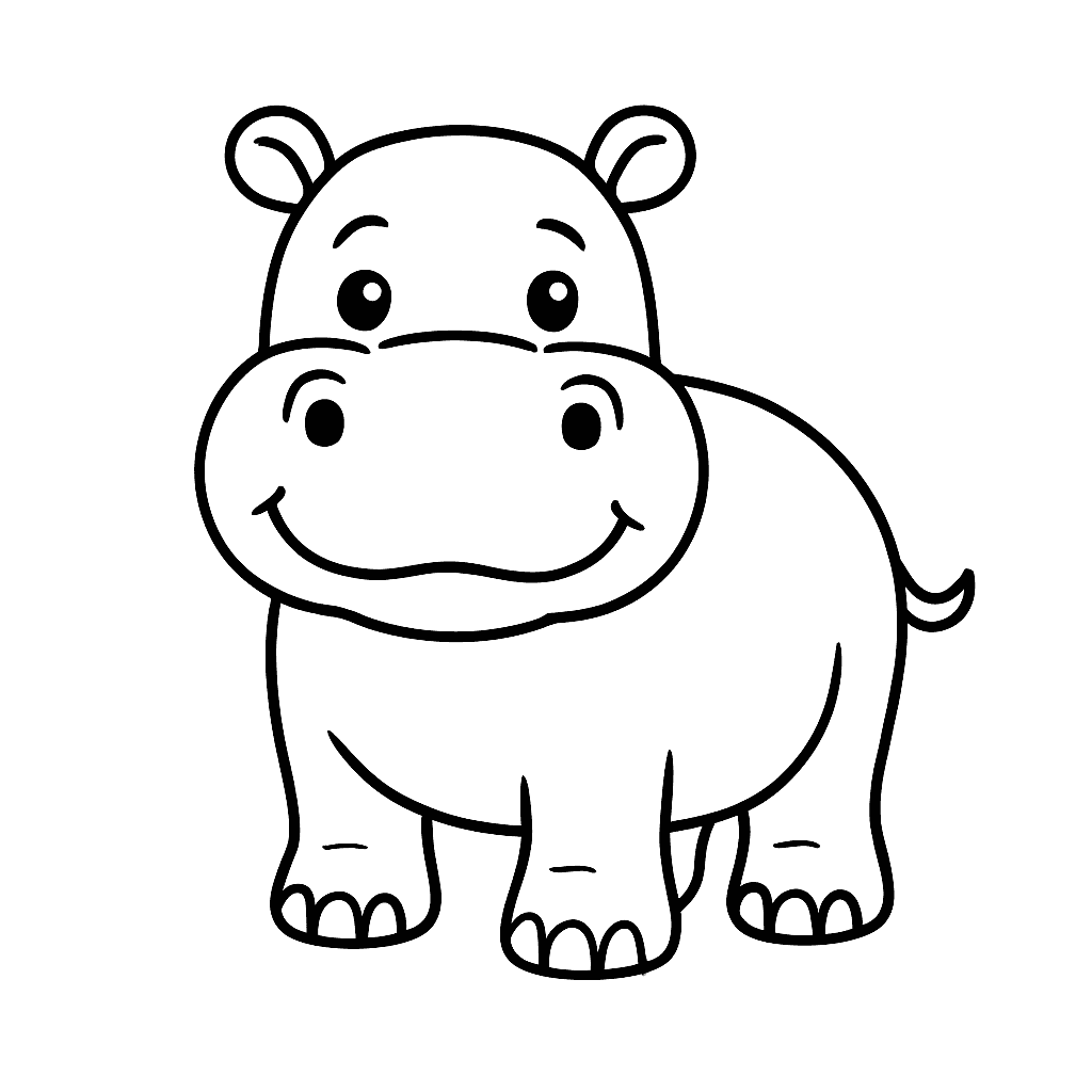 Nilpferd Ausmalbild