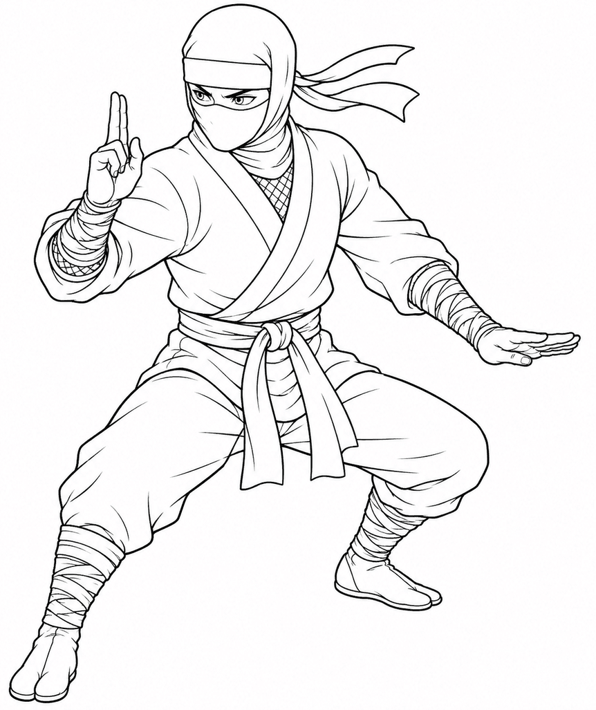 Ninja Ausmalbild