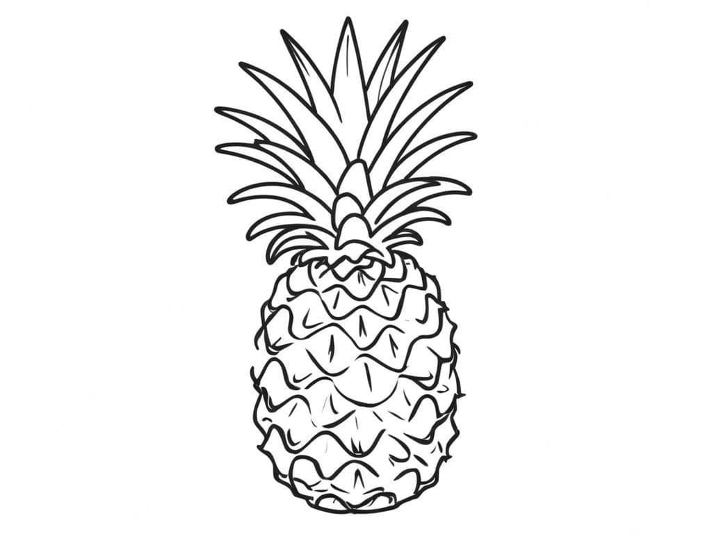 Ananas Ausmalbild