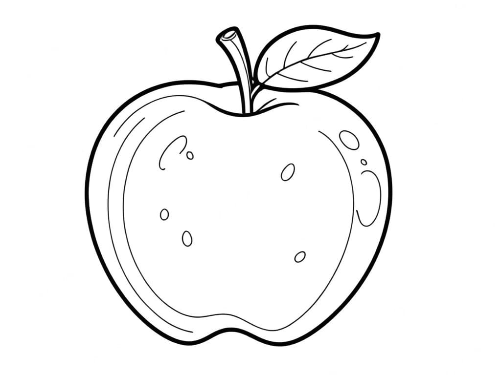 Apfel Ausmalbild