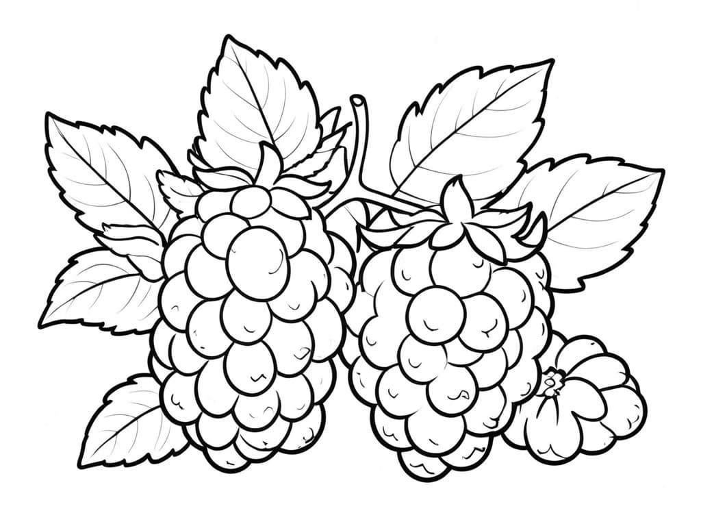 Himbeere Ausmalbild