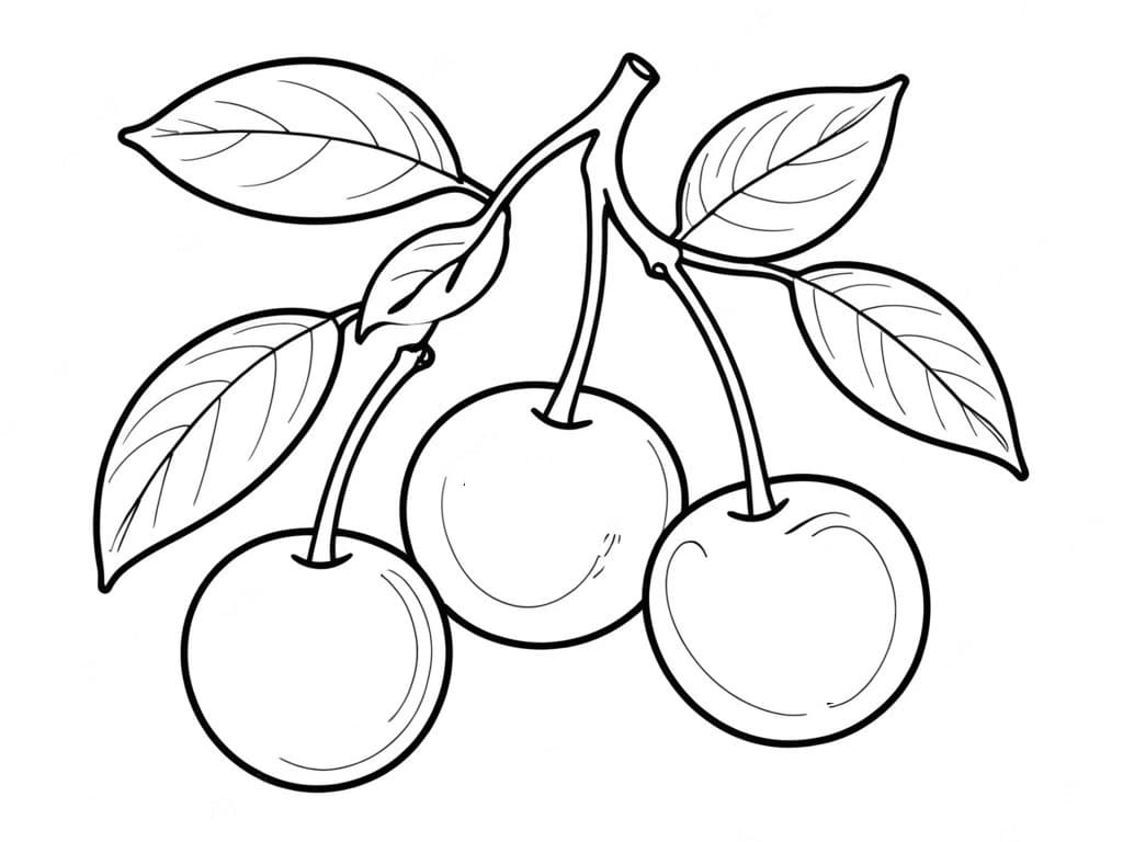 Kirsche Ausmalbild