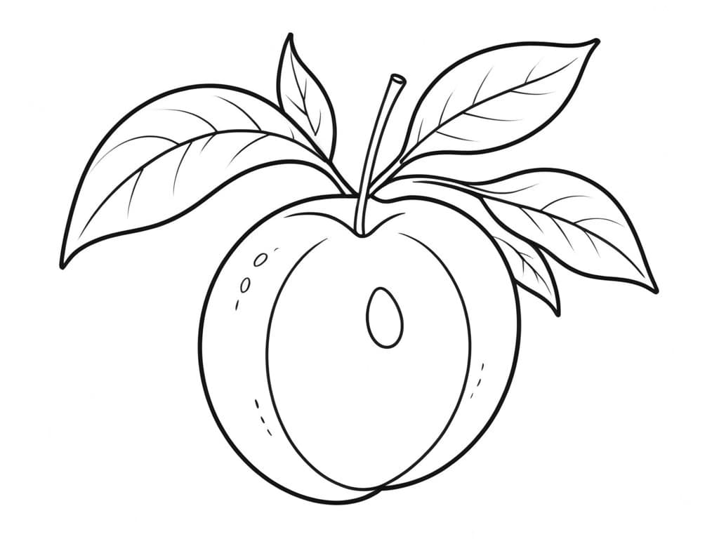 Pfirsich Ausmalbild