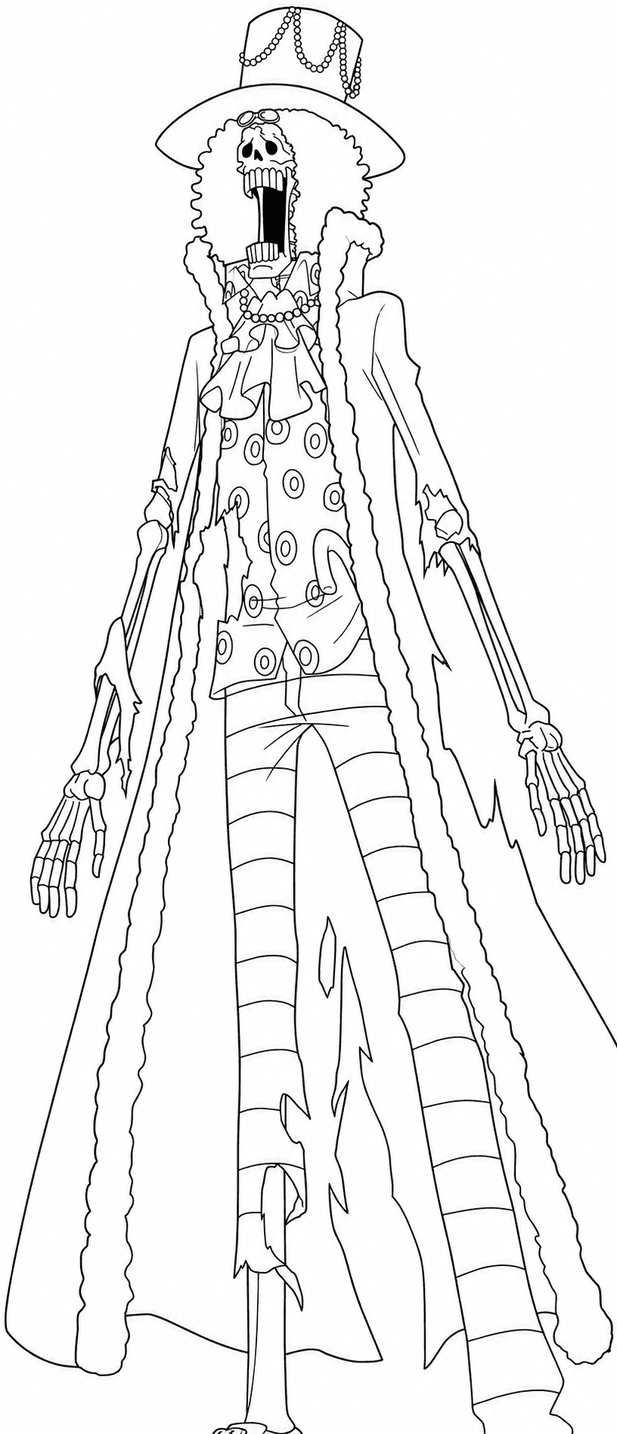 Brook One Piece Ausmalbild