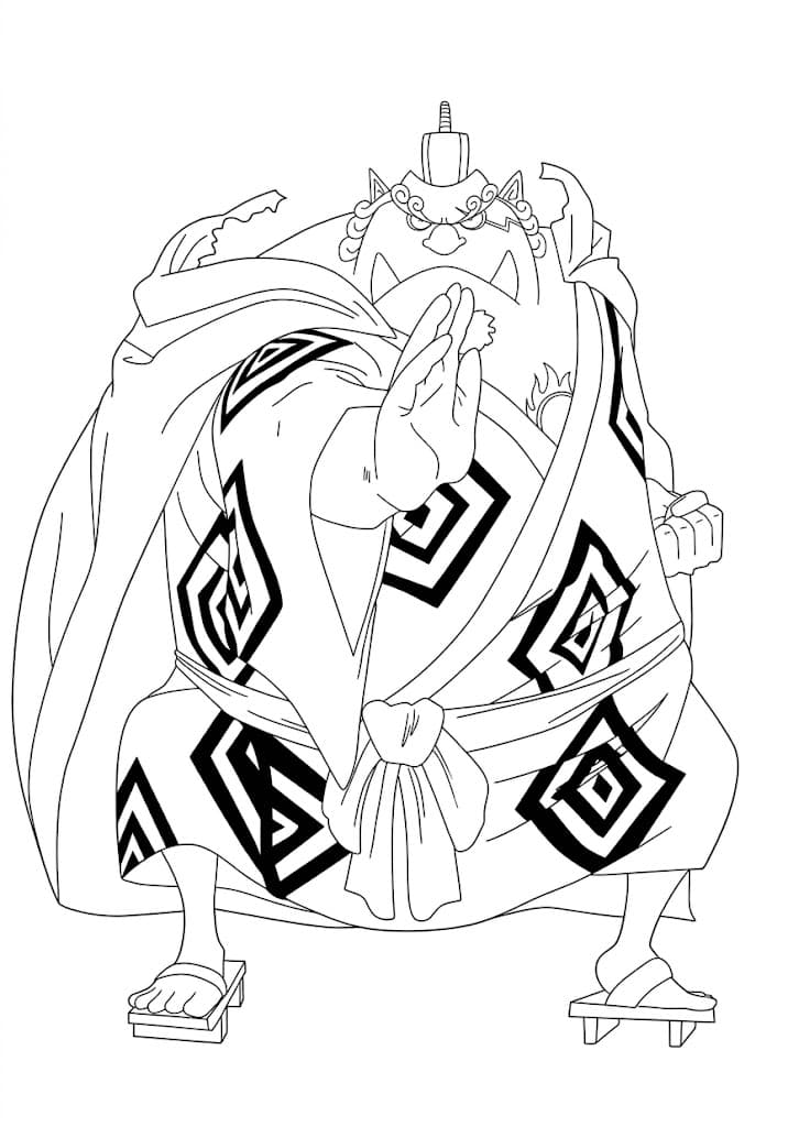 Jinbe One Piece Ausmalbild