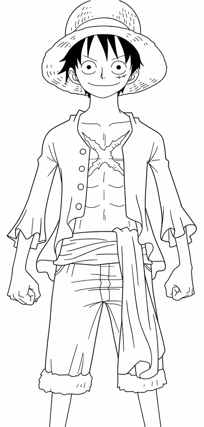 Monkey D. Luffy One Piece Ausmalbild