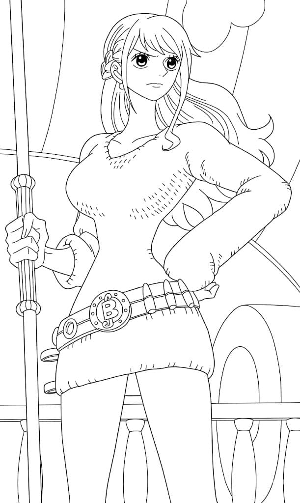 Nami One Piece Ausmalbild