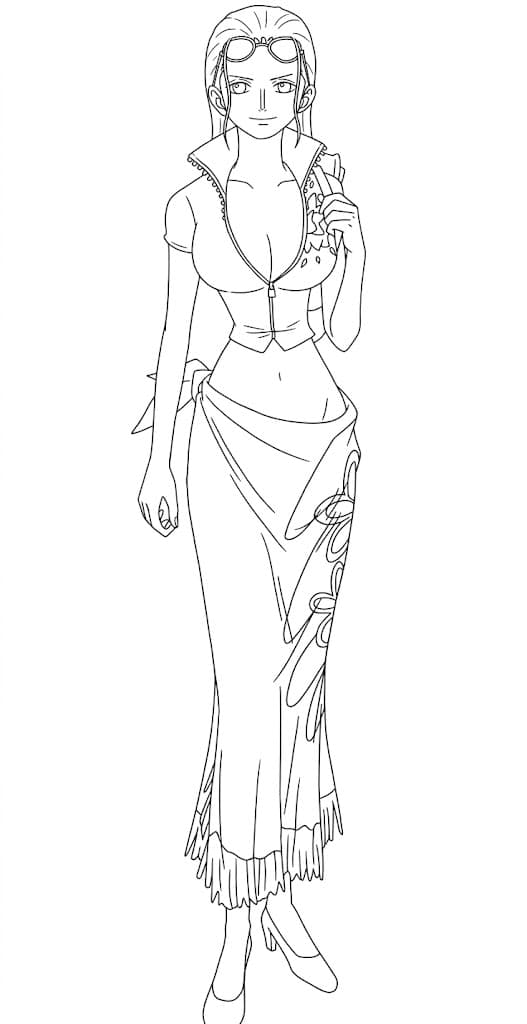Nico Robin One Piece Ausmalbild