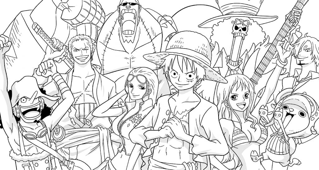 One Piece Skizze Ausmalbild