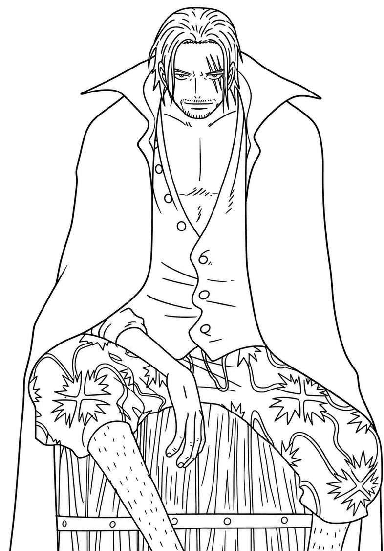Shanks One Piece Ausmalbild