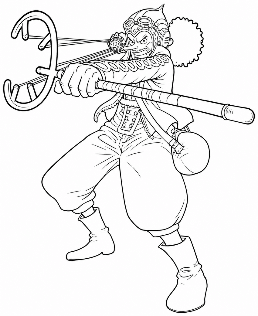 Usopp One Piece Ausmalbild