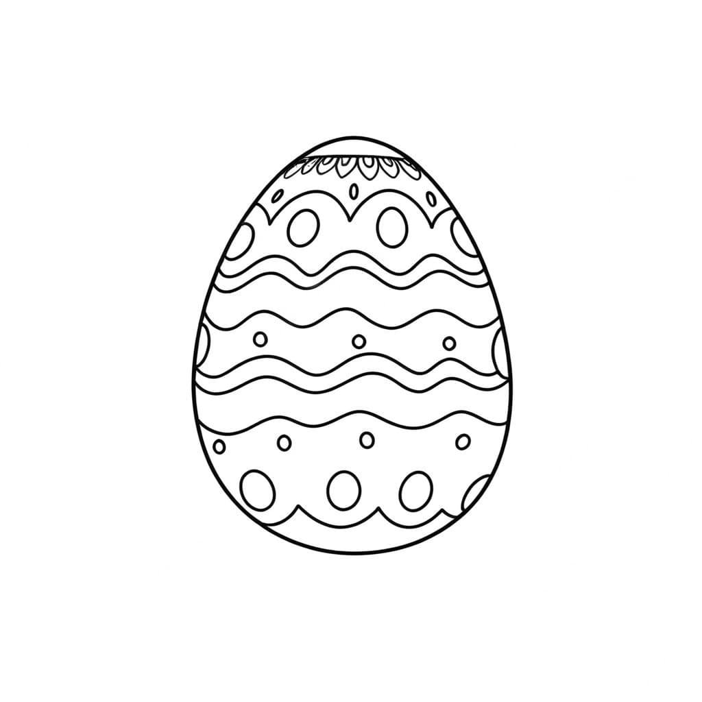 Klassisches Osterei Ausmalbild