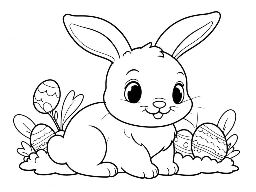 Osterhase Ausmalbild