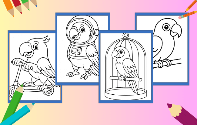 Papagei Ausmalbilder