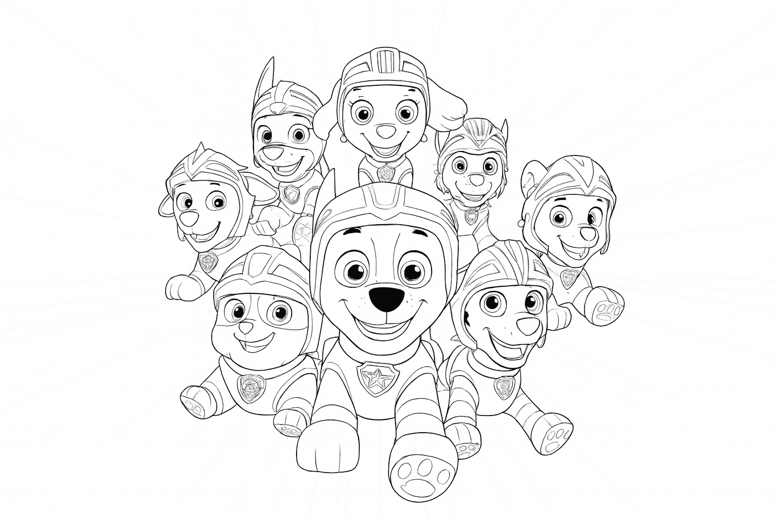 Paw Patrol Charaktere Ausmalbilder