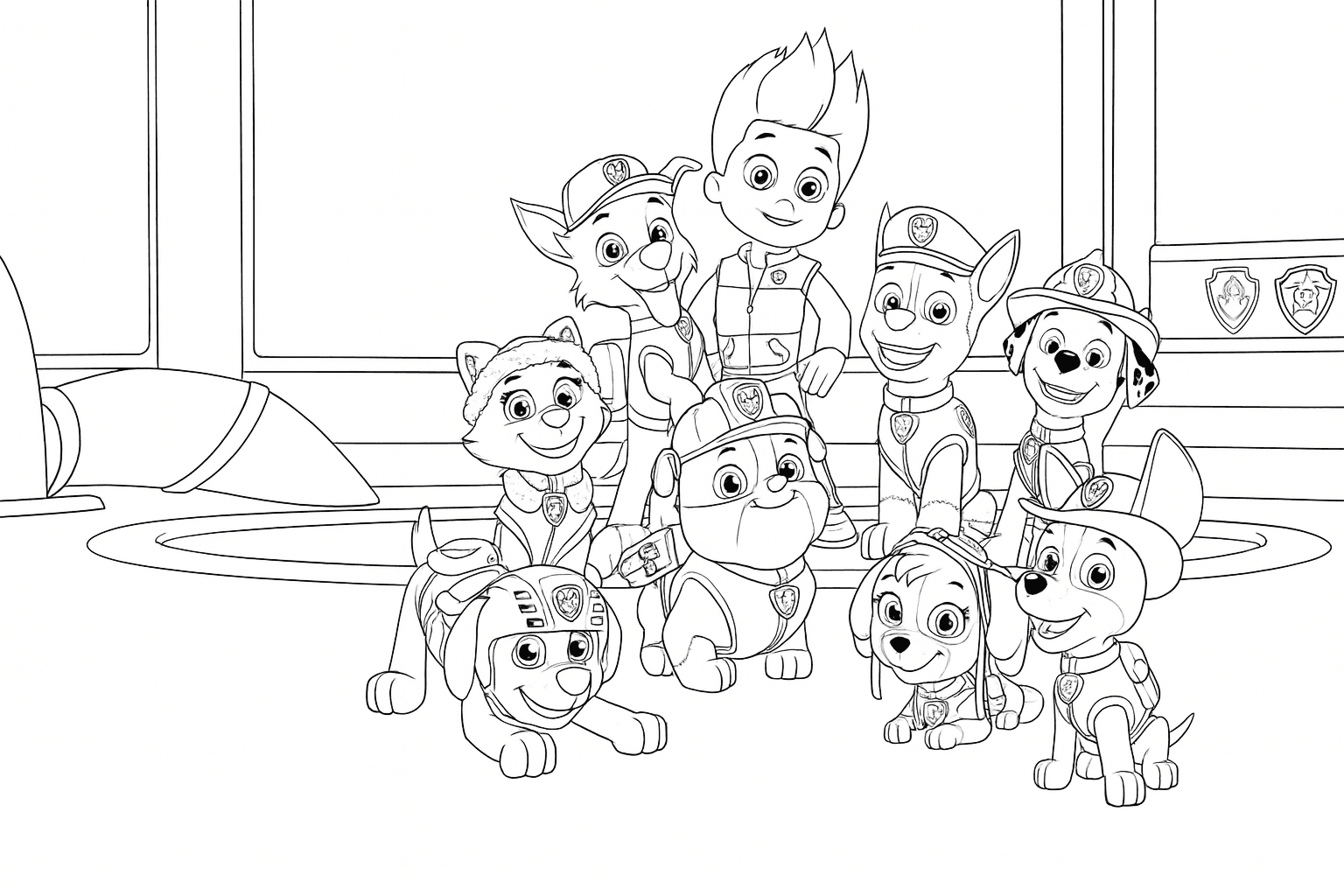 Das Team der Paw Patrol Ausmalbilder