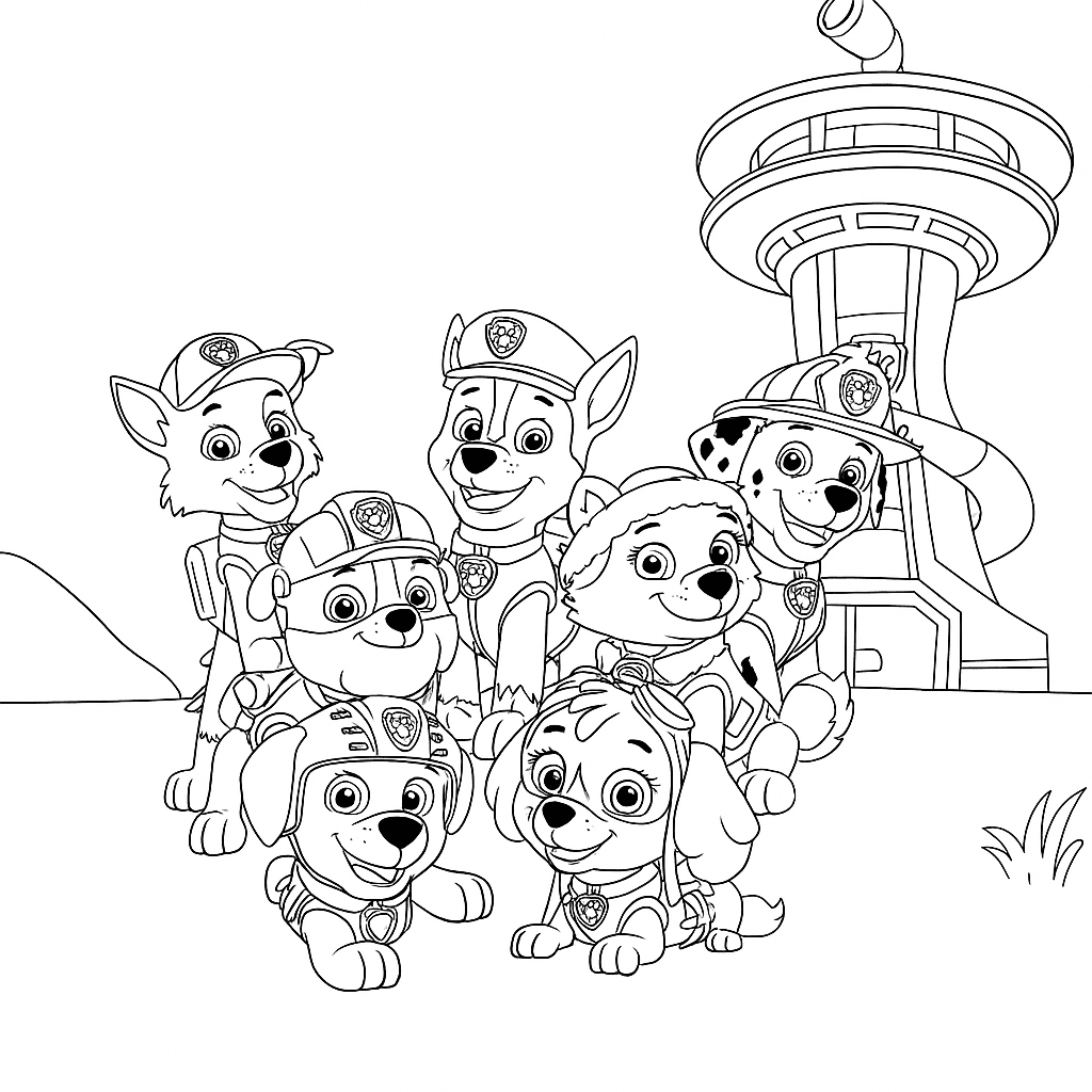 Paw Patrol Freunde Ausmalbilder