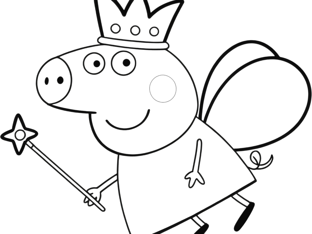 Peppa Wutz als Fee Ausmalbild