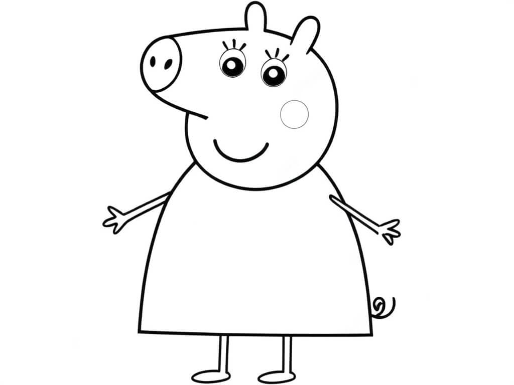 Peppa Wutz mit Mama Ausmalbild