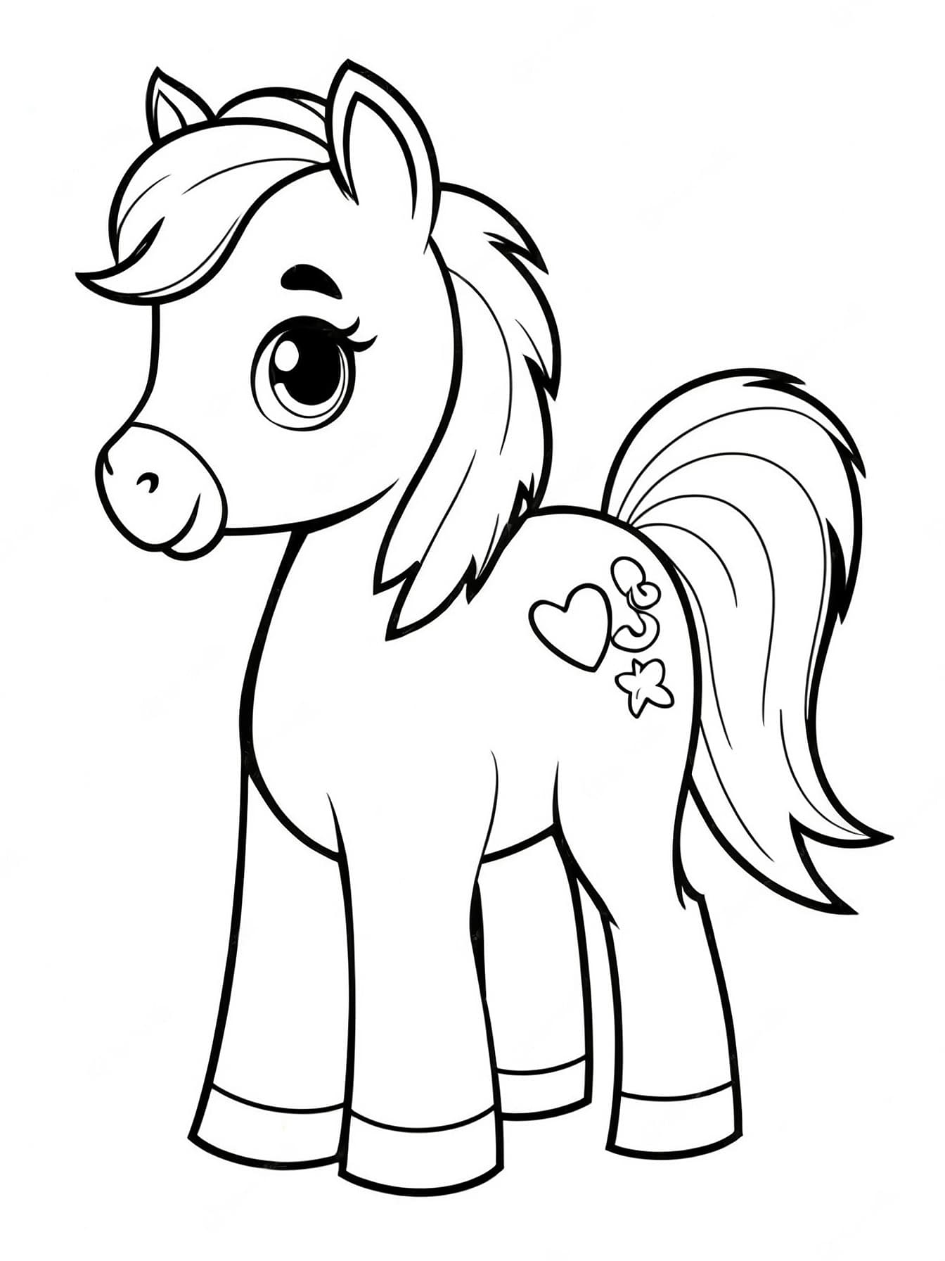 Kinder-Pferd zum Ausmalen