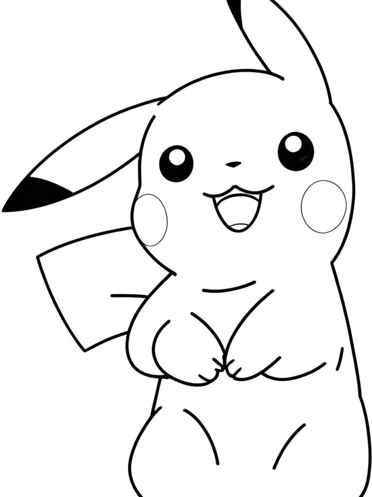 Lebhaftes Pikachu Ausmalbild